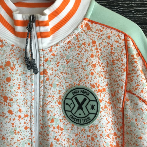 Puma x Daily Paper Track Jacket Large Speckled NWT - Picture 2 of 8